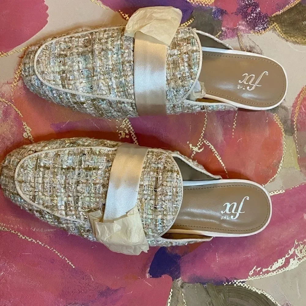 🎀The Fix Dafnee Loafers slide with Pearl Size:9